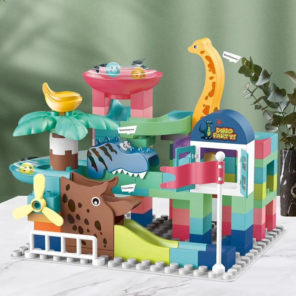 Circuit de billes Dinosaure 112 pièces – Pack Sciences et Constructions