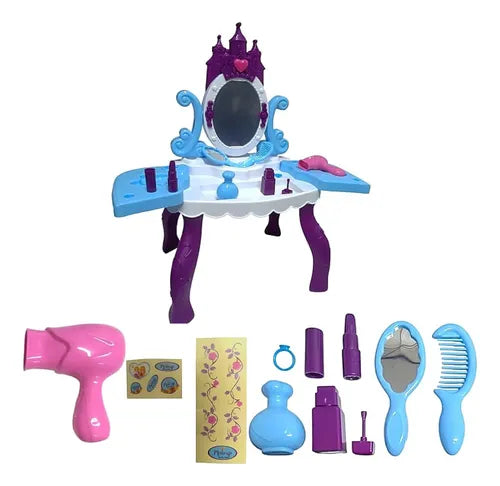 Coiffeuse Frozen avec Miroir, Lumières et Sons