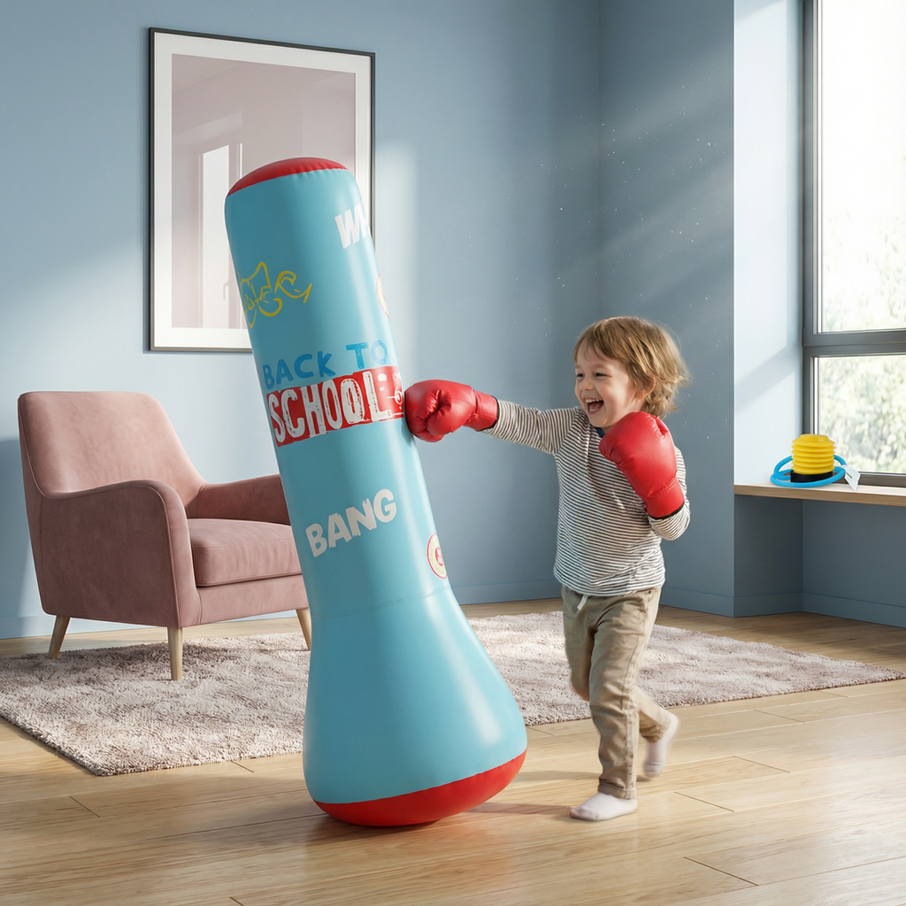 Sac de boxe gonflable pour enfant – Pack Jeux et Défis