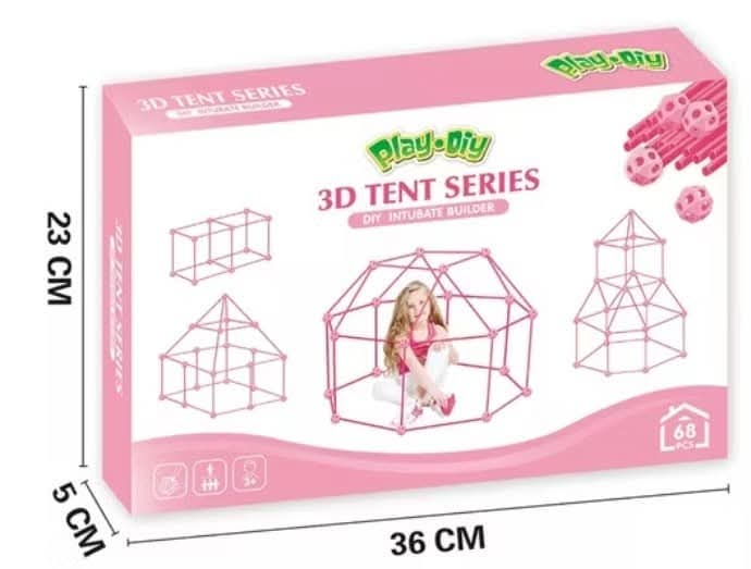 Jeu de Construction Tente 3D – 68 Pièces