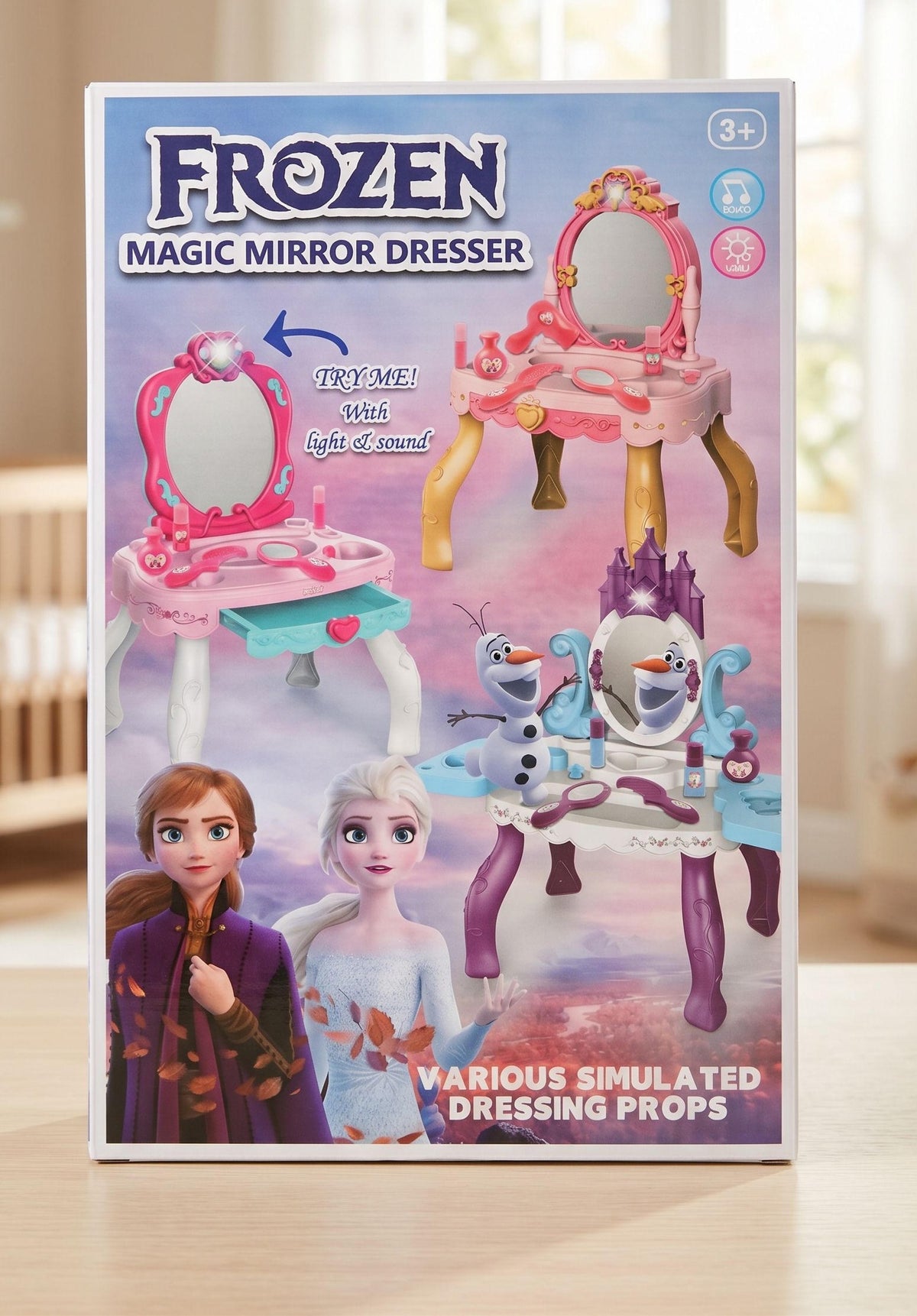 Coiffeuse Frozen avec miroir et lumières – Pack Jeux d'Imitation