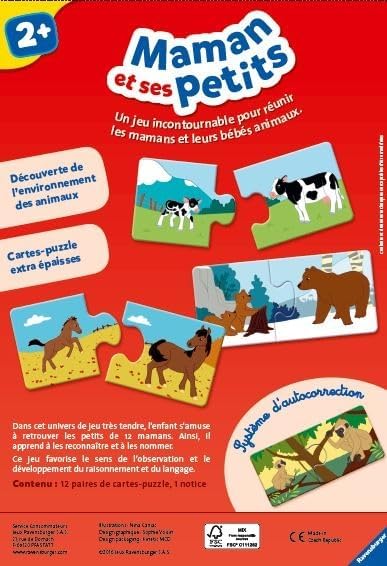 Ravensburger Maman et Ses Petits – Jeu d'Association dès 2 ans