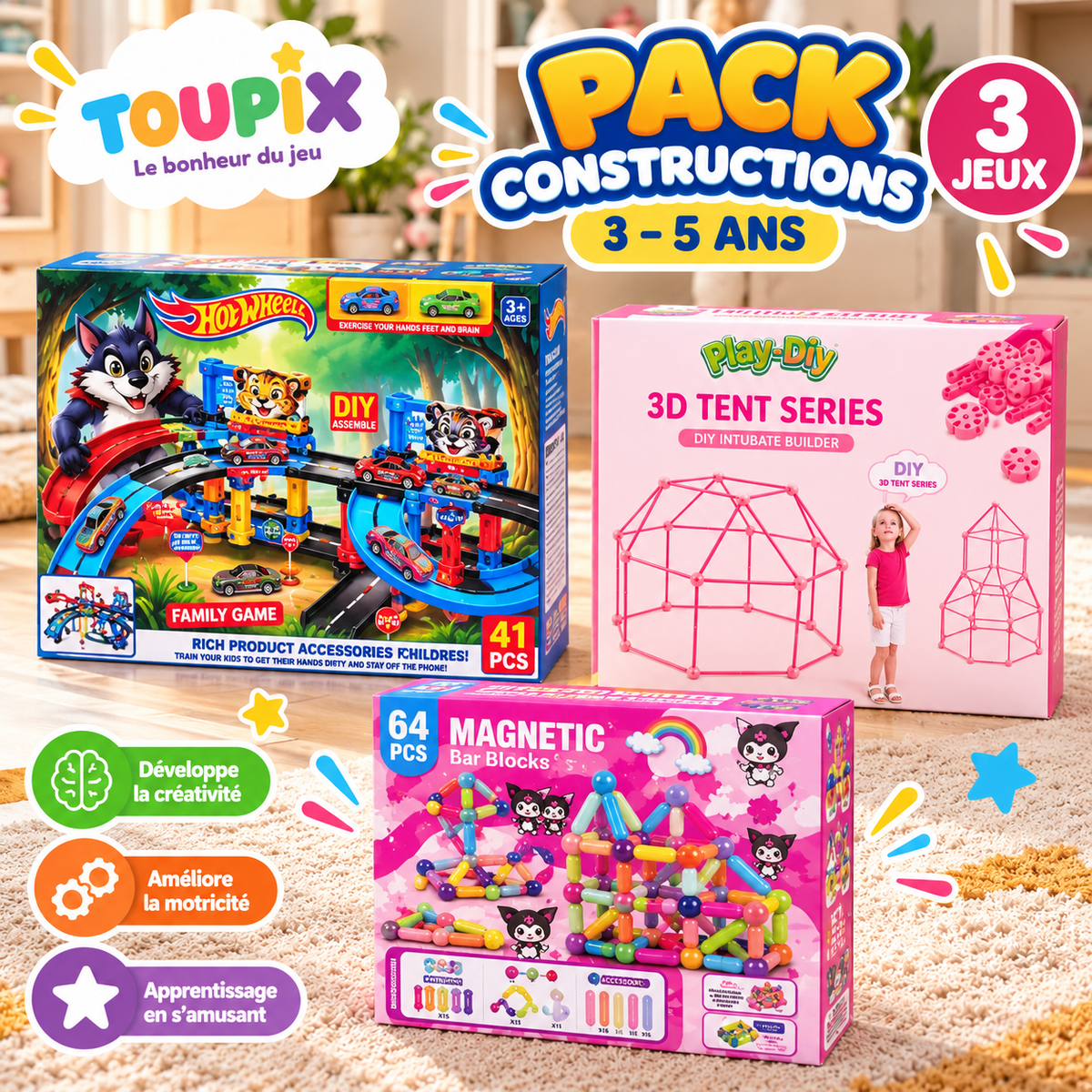 Pack 3-5 ans – Constructions (3 jeux)