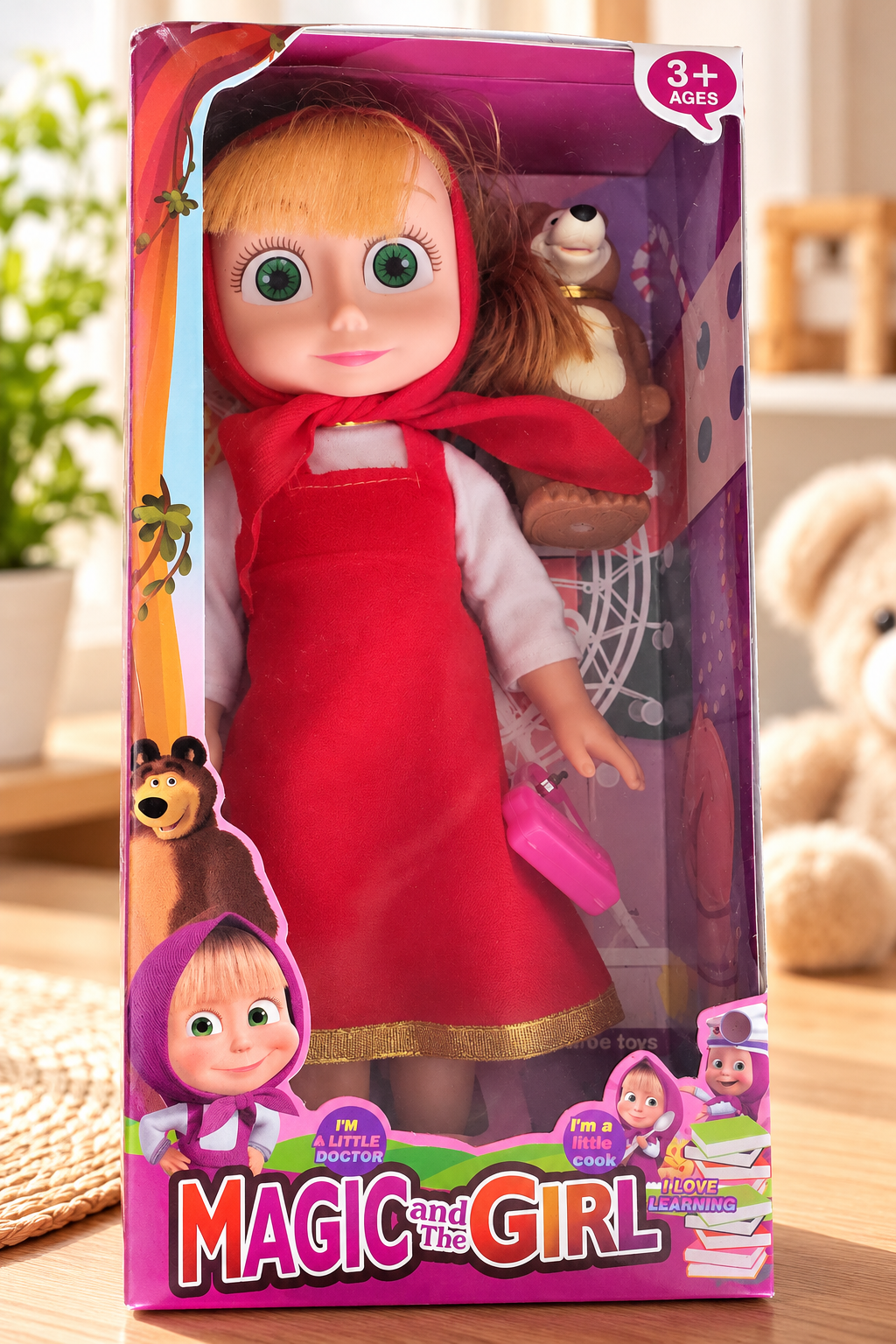 Poupée Masha avec accessoires – Pack Jeux d'Imitation