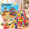 Jeu de Construction Magnétique – 64 Pièces (Magnetic Bar Blocks)